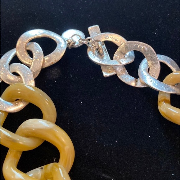 Lucite Bone Necklace - Picture 4 of 4